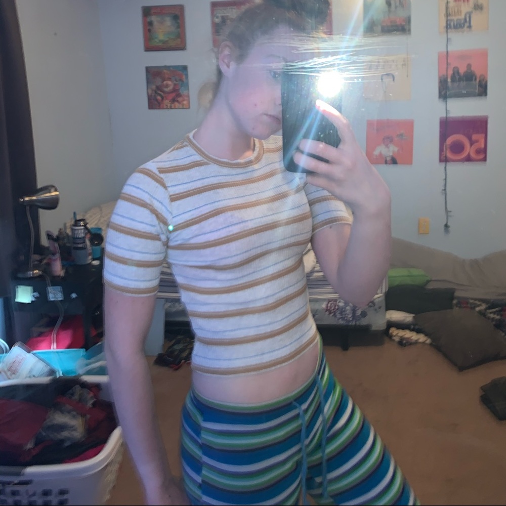 Striped crop top
